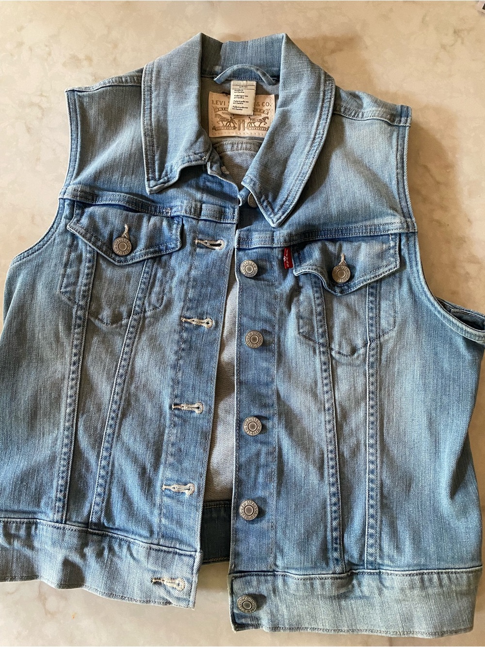 Levi's Light Blue Denim Vest small